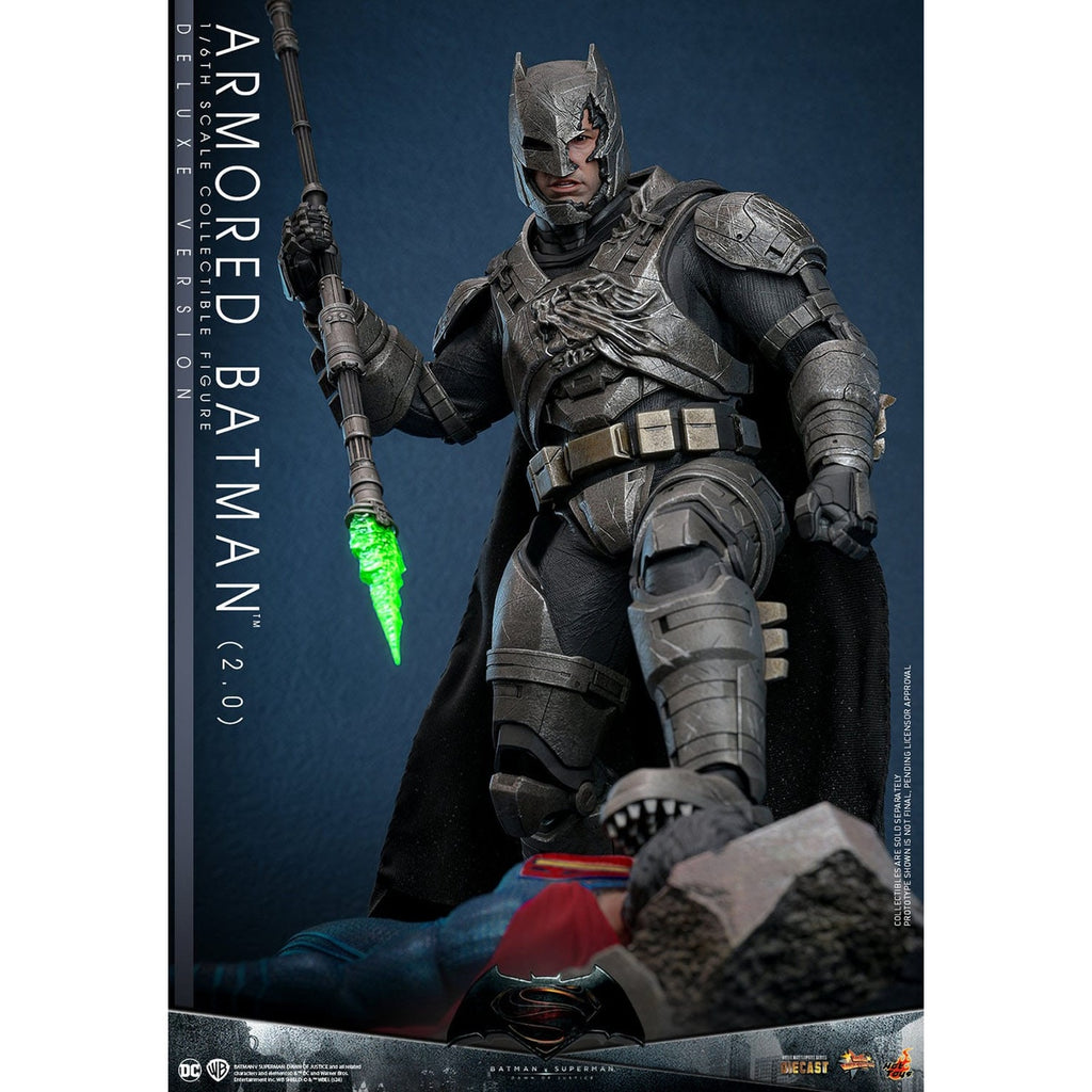 Image produit Batman v Superman : L’Aube de la Justice figurine d’action Movie Masterpiece 1/6 Batman Blindé 2.0 (Version Deluxe) 33 cm