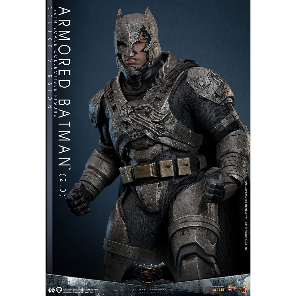Image produit Batman v Superman : L’Aube de la Justice figurine d’action Movie Masterpiece 1/6 Batman Blindé 2.0 (Version Deluxe) 33 cm