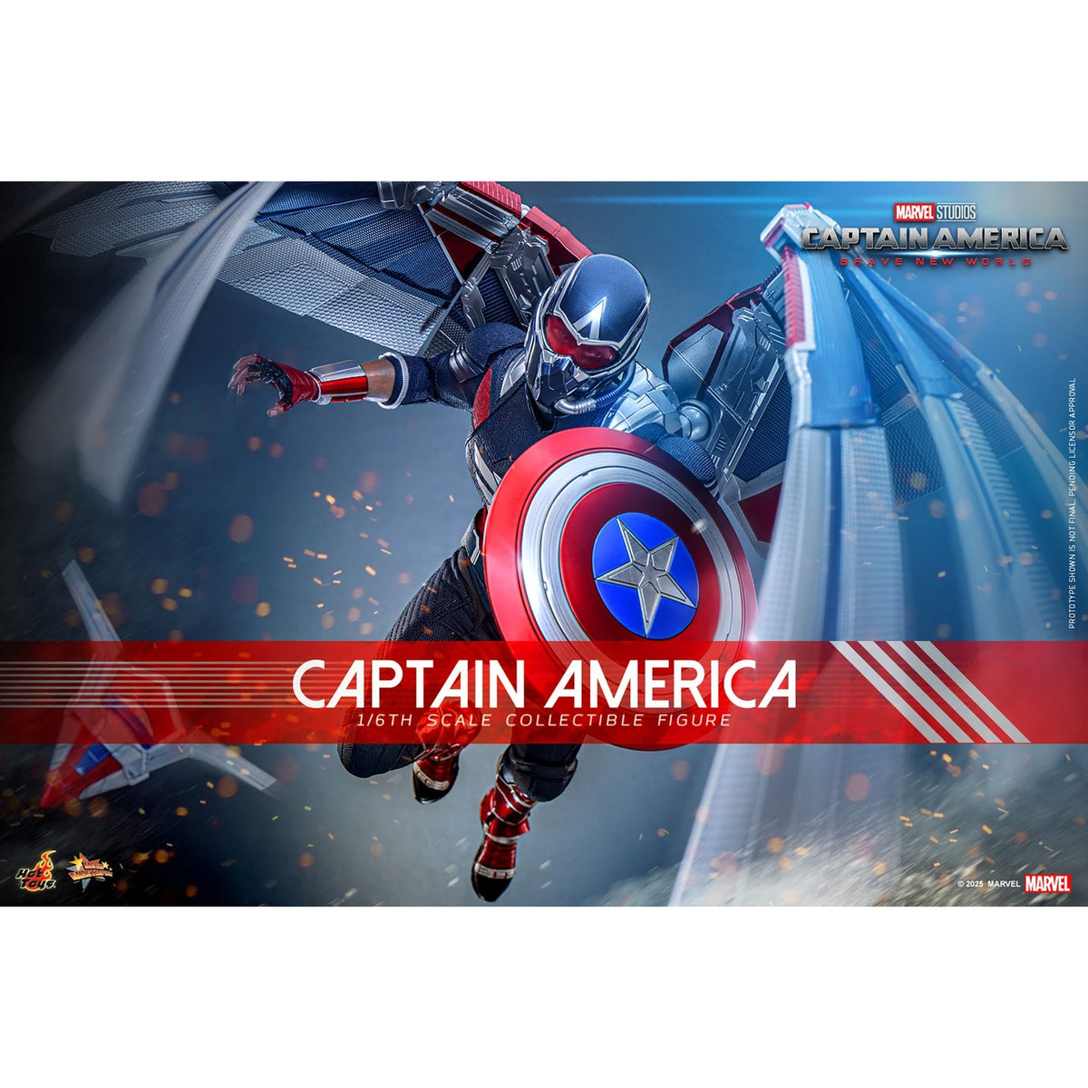 Image produit Captain America: Brave New World figurine d’action Movie Masterpiece 1/6 Captain America 30 cm