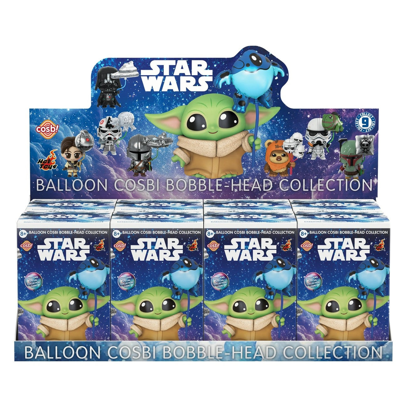 Image produit Star Wars Cosbi mini-figurines Balloon 8 cm Blind Box présentoir (8)