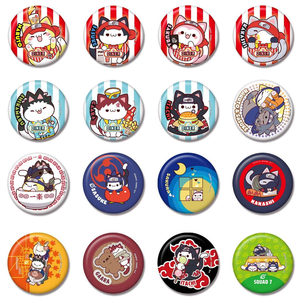 Image produit Naruto Mega Cat Project Nyaruto! Badges métalliques 5 cm Assortiment (16)