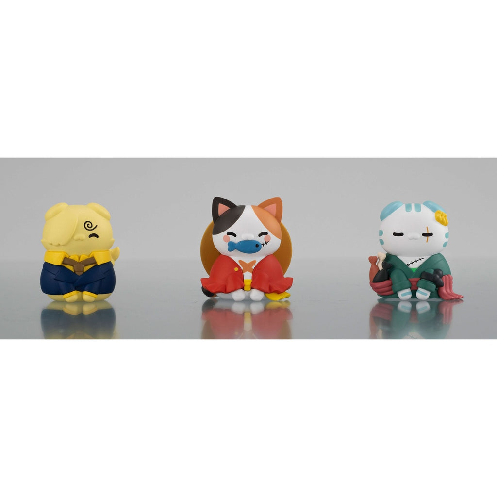 Image produit One Piece Mega Cat Project figurines de collection lot de 3 Nyan Piece Nyan! Happy Trio 2024 Limited Ver. 3 cm