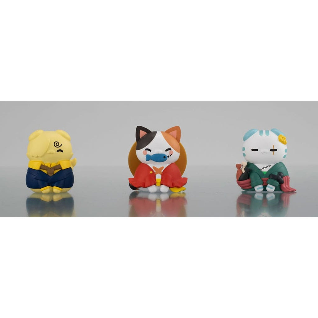 Image produit One Piece Mega Cat Project figurines de collection lot de 3 Nyan Piece Nyan! Happy Trio 2024 Limited Ver. 3 cm
