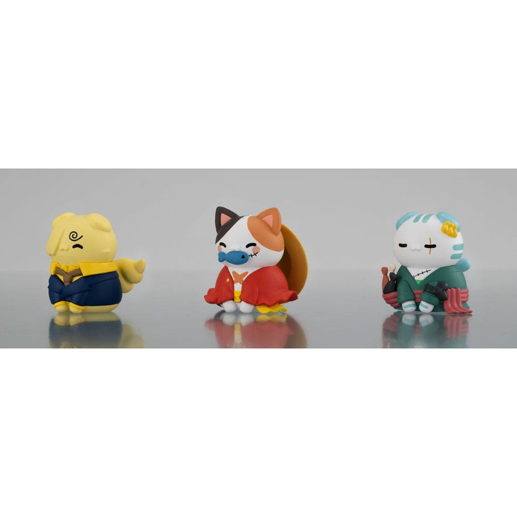 Image produit One Piece Mega Cat Project figurines de collection lot de 3 Nyan Piece Nyan! Happy Trio 2024 Limited Ver. 3 cm