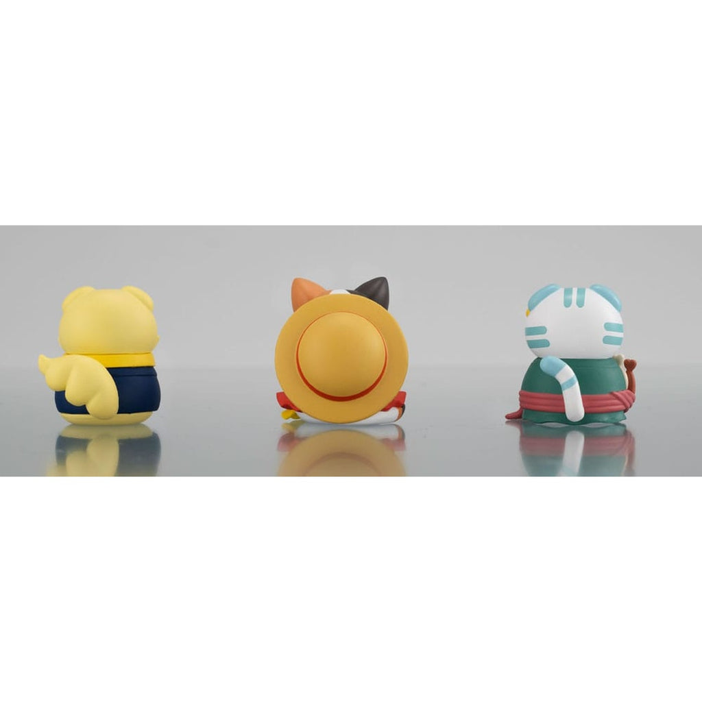 Image produit One Piece Mega Cat Project figurines de collection lot de 3 Nyan Piece Nyan! Happy Trio 2024 Limited Ver. 3 cm
