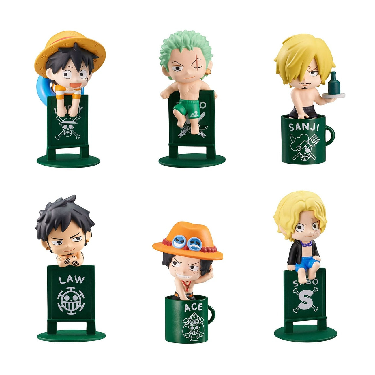 Image produit One Piece Ochatomo Series Figurines de collection Pirates Vacance 4 cm Assortiment (8)