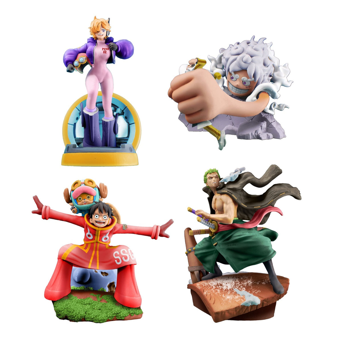 Image produit One Piece Petitrama Mini Statue PVC Logbox Re Birth Egghead Set 9 cm