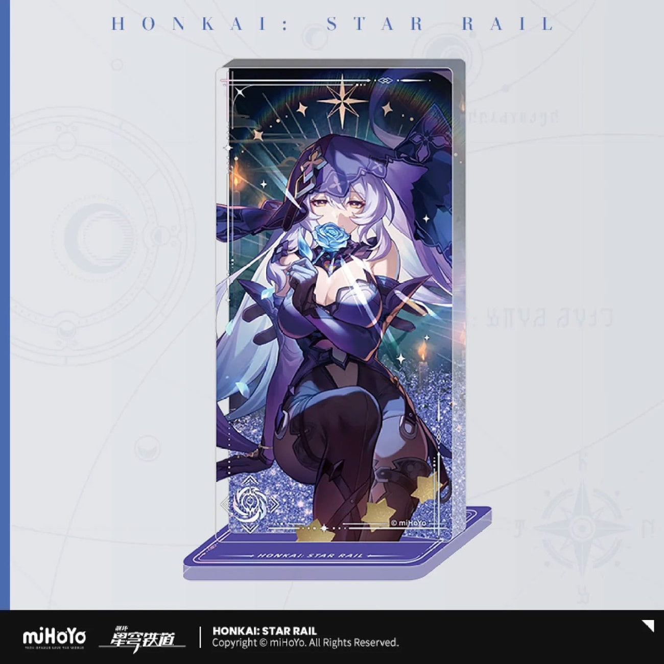 Image produit Honkai: Star Rail Ornement cône de lumière en acrylique avec paillettes : Black Swan Reforged Remembrance 15 cm