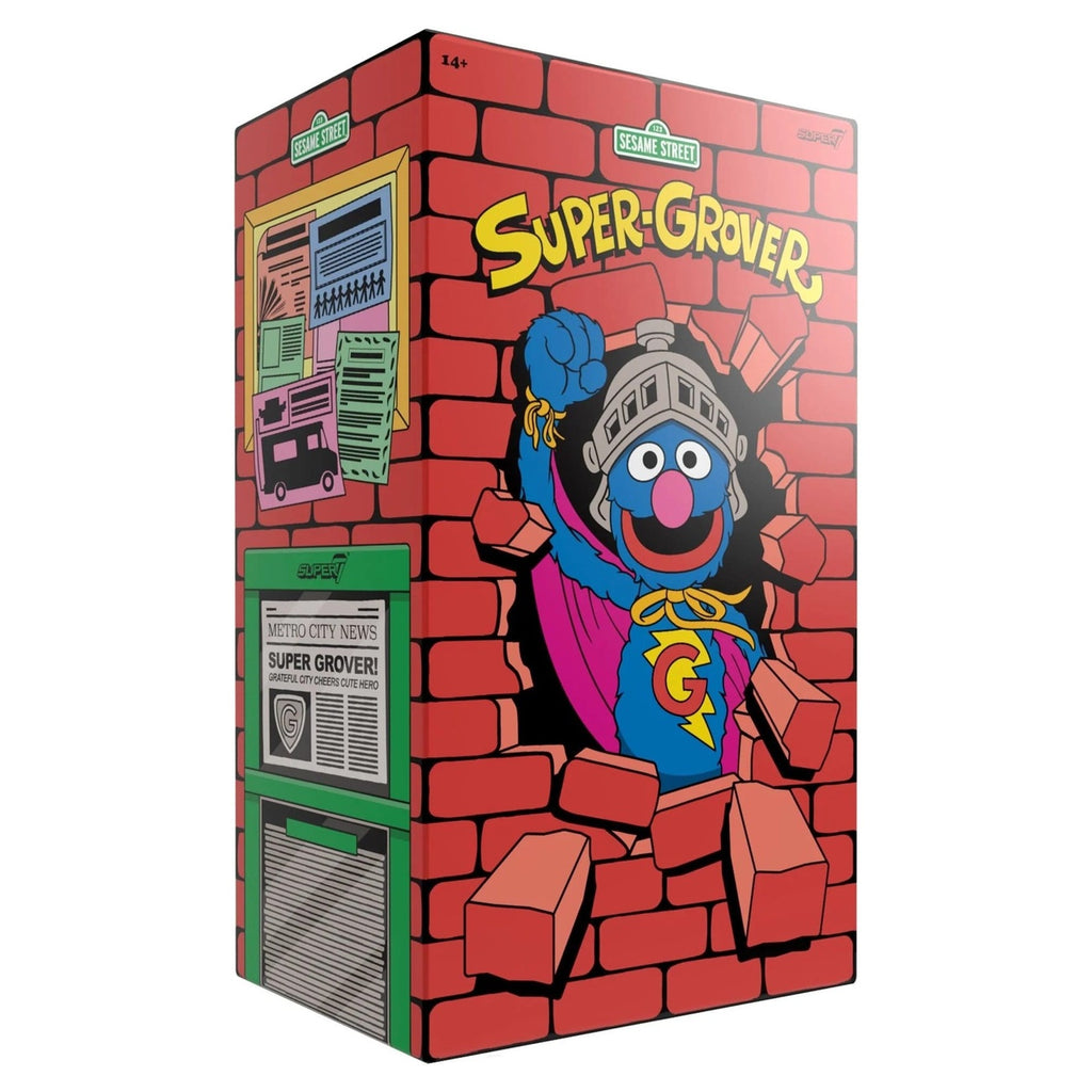Image produit Figurine vinyle Supersize Super Grover 36 cm Sesame Street