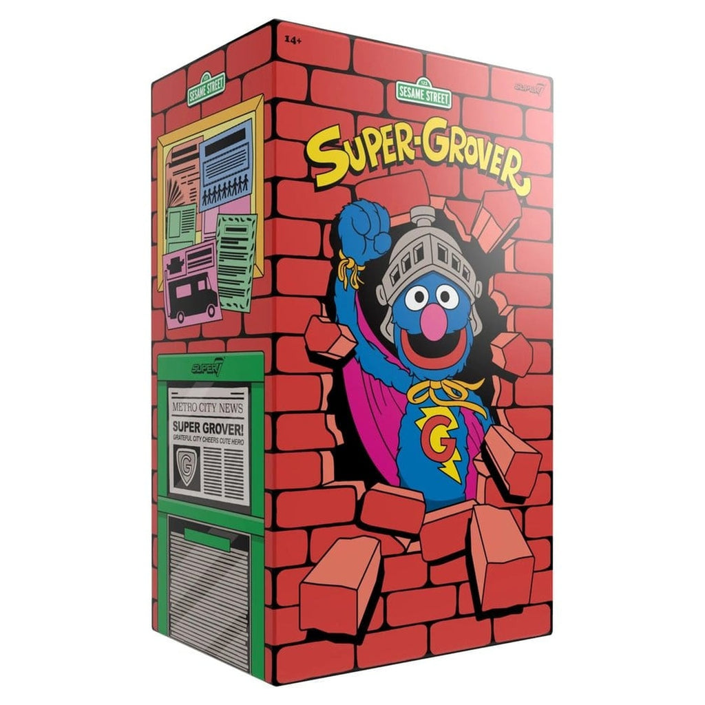 Image produit Figurine vinyle Supersize Super Grover 36 cm Sesame Street