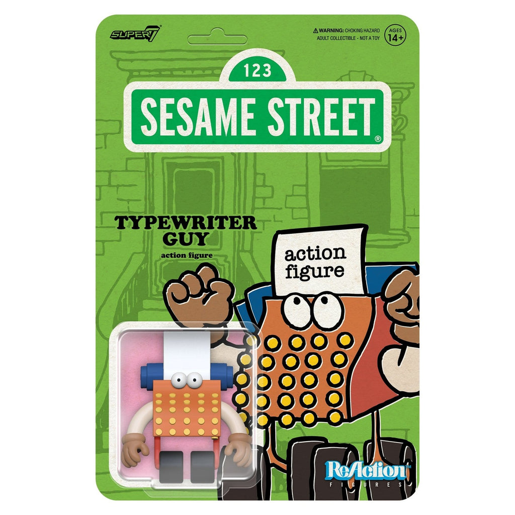 Image produit Sesame Street figurine articulée ReAction Wave 06 Typewriter Guy 10 cm