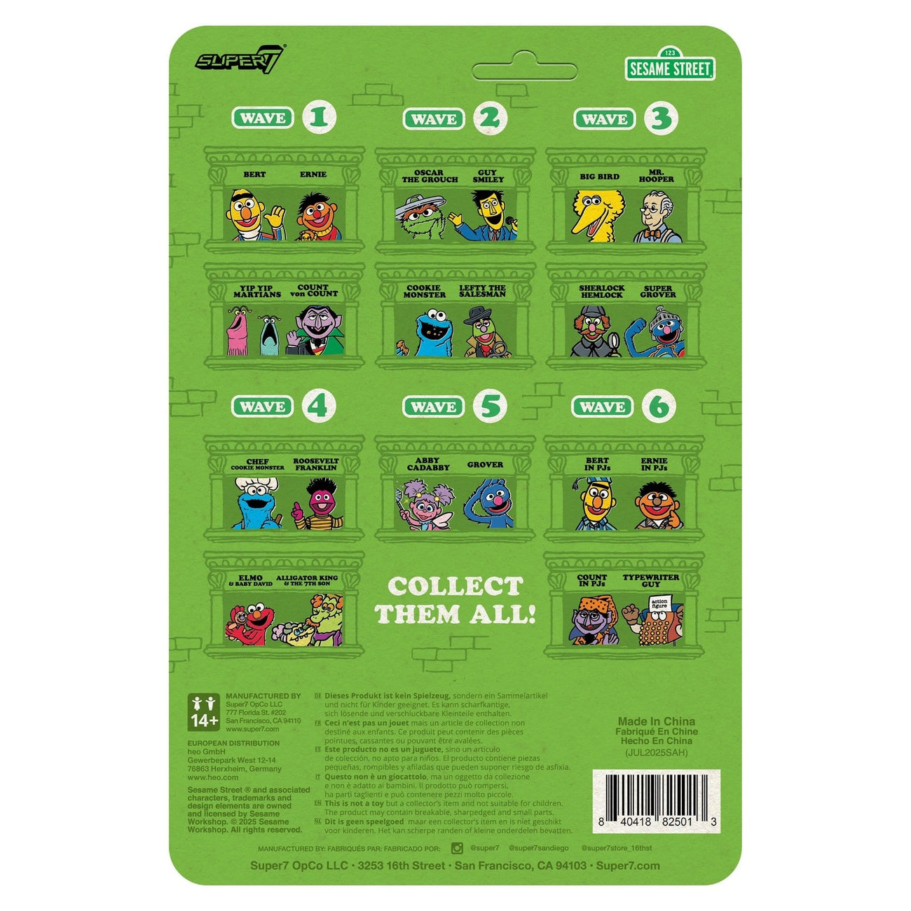 Image produit Sesame Street figurine articulée ReAction Wave 06 Typewriter Guy 10 cm