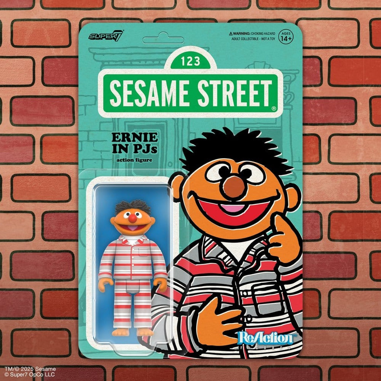 Product image Sesame Street ReAction Action Figure Wave 06 Ernie (PJs) 10 cm