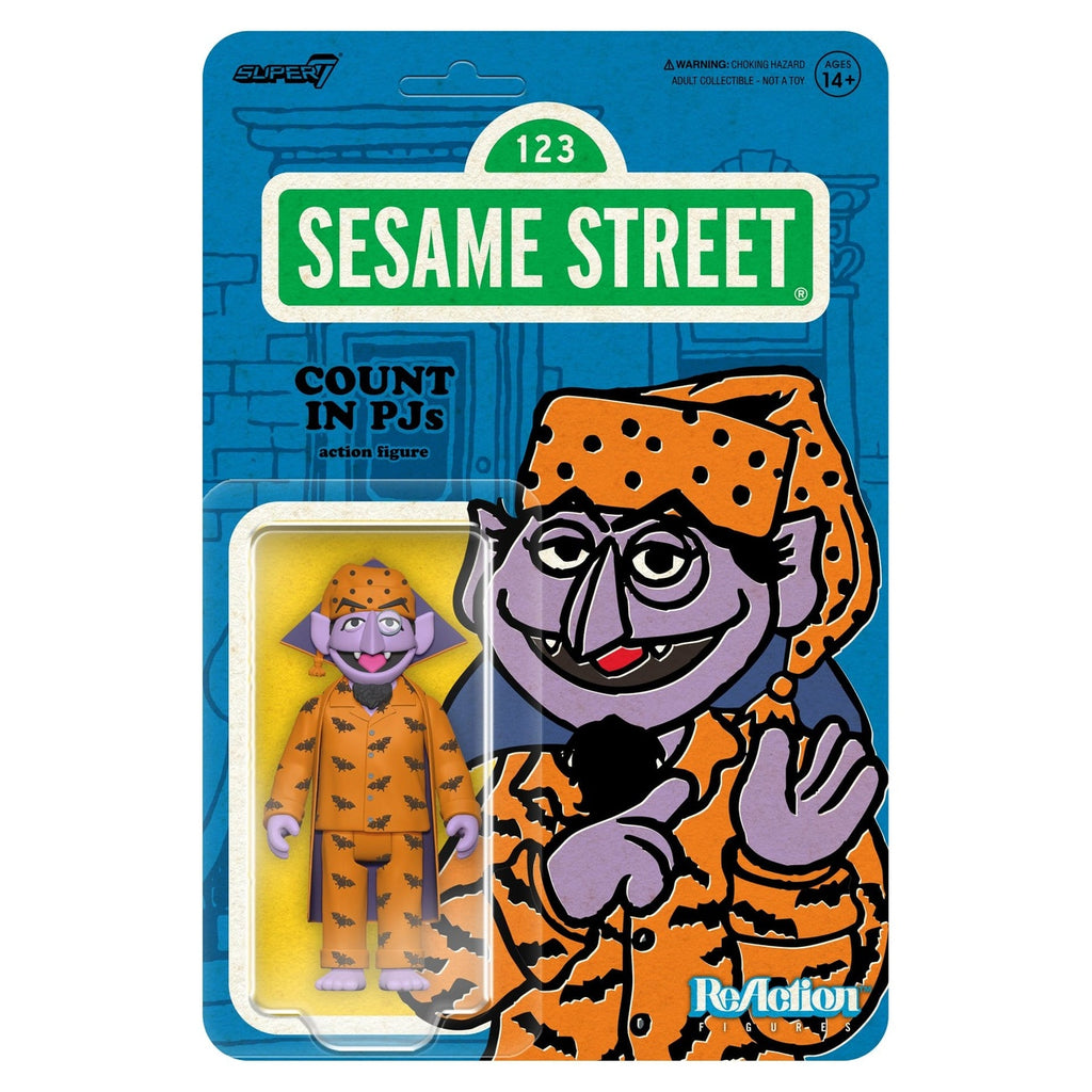 Image produit Sesame Street figurine articulée ReAction Wave 06 Count von Count (pyjama) 10 cm