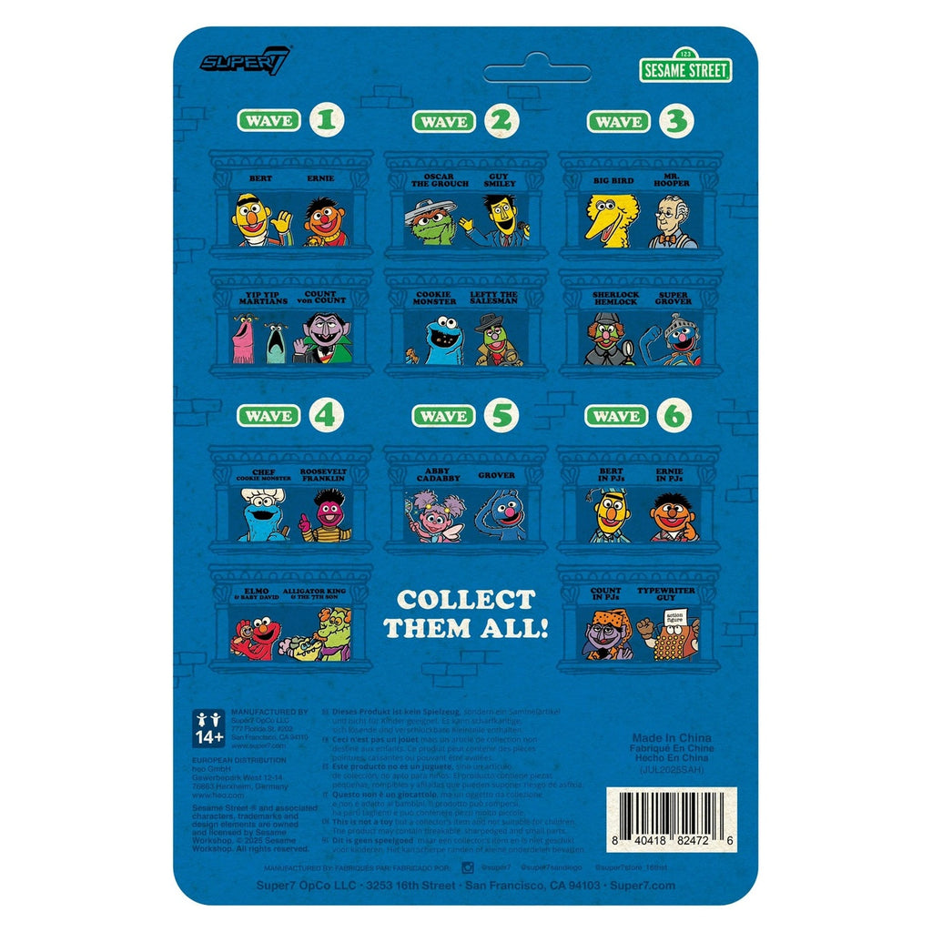 Image produit Sesame Street figurine articulée ReAction Wave 06 Count von Count (pyjama) 10 cm