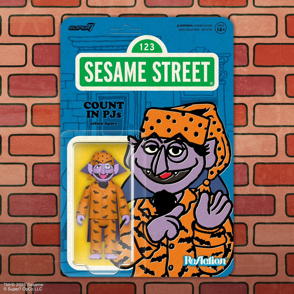 Image produit Sesame Street figurine articulée ReAction Wave 06 Count von Count (pyjama) 10 cm