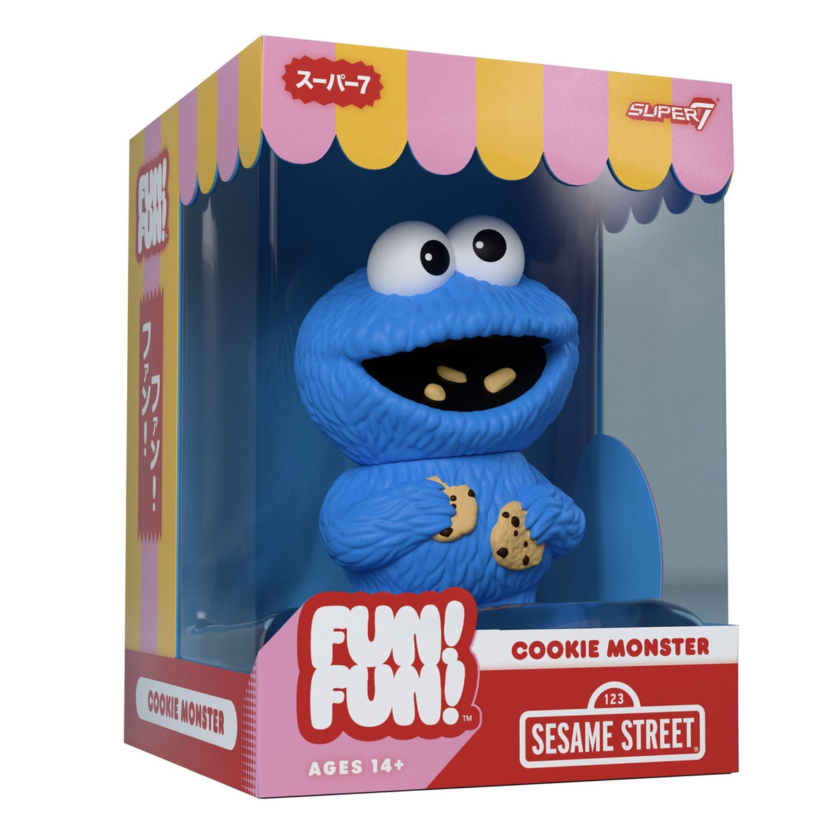 Image produit Sesame Street FUN! FUN! figurine en vinyle souple Wave 02 Cookie Monster 13 cm