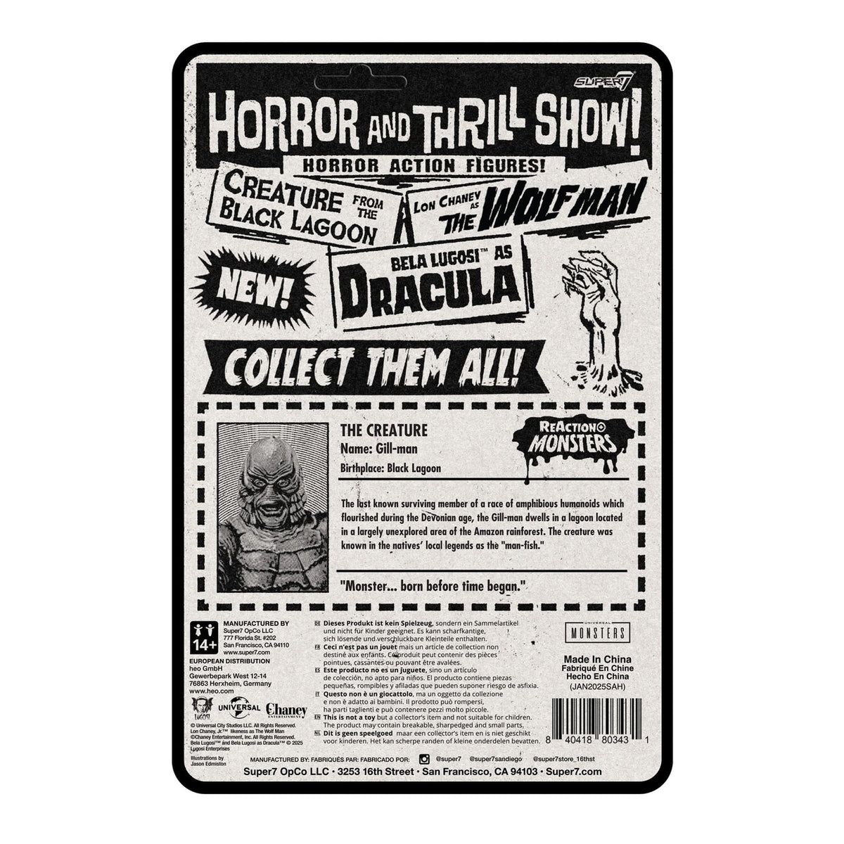 Product image Universal Monsters ReAction+ Action Figure Wave 1 Creature from the Black Lagoon 10 cm