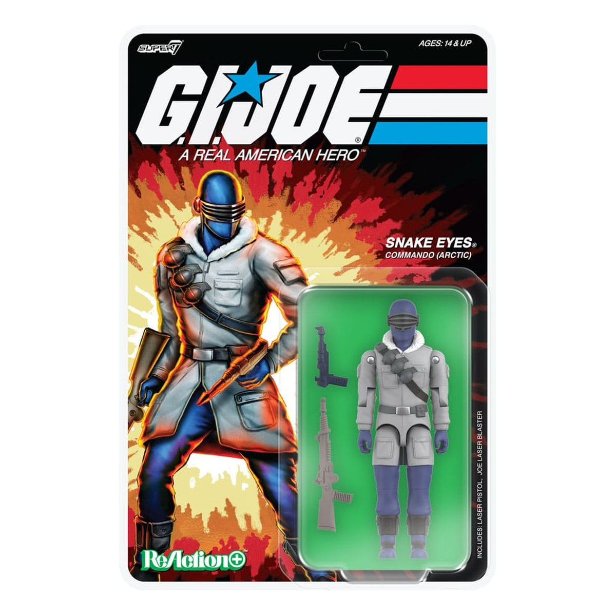 Image produit GI Joe (Film) Figurine articulée ReAction+ Wave 5 Arctic Snake Eyes (Film) 10 cm