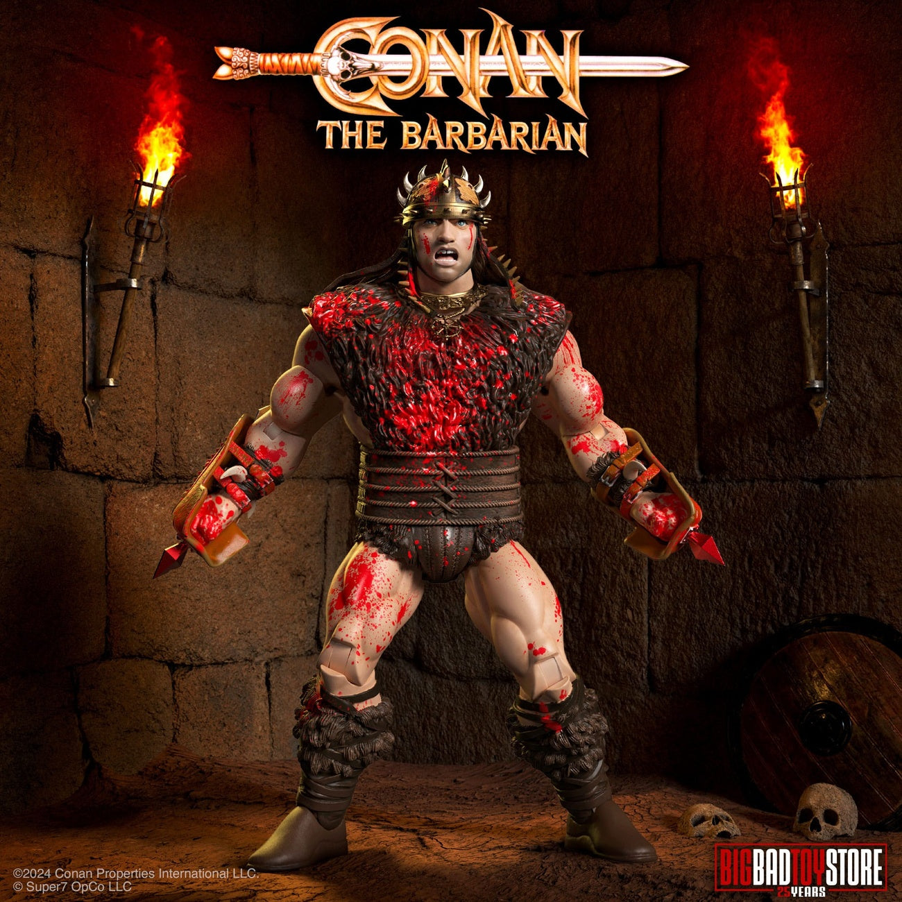 Image produit Conan le Barbare figurine articulée Ultimates Conan Blood Soaked Pit Fighter 18 cm