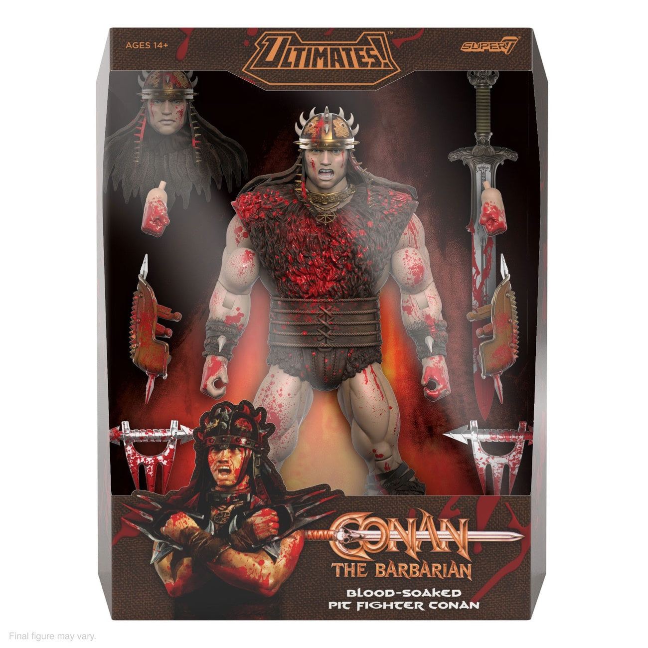 Image produit Conan le Barbare figurine articulée Ultimates Conan Blood Soaked Pit Fighter 18 cm