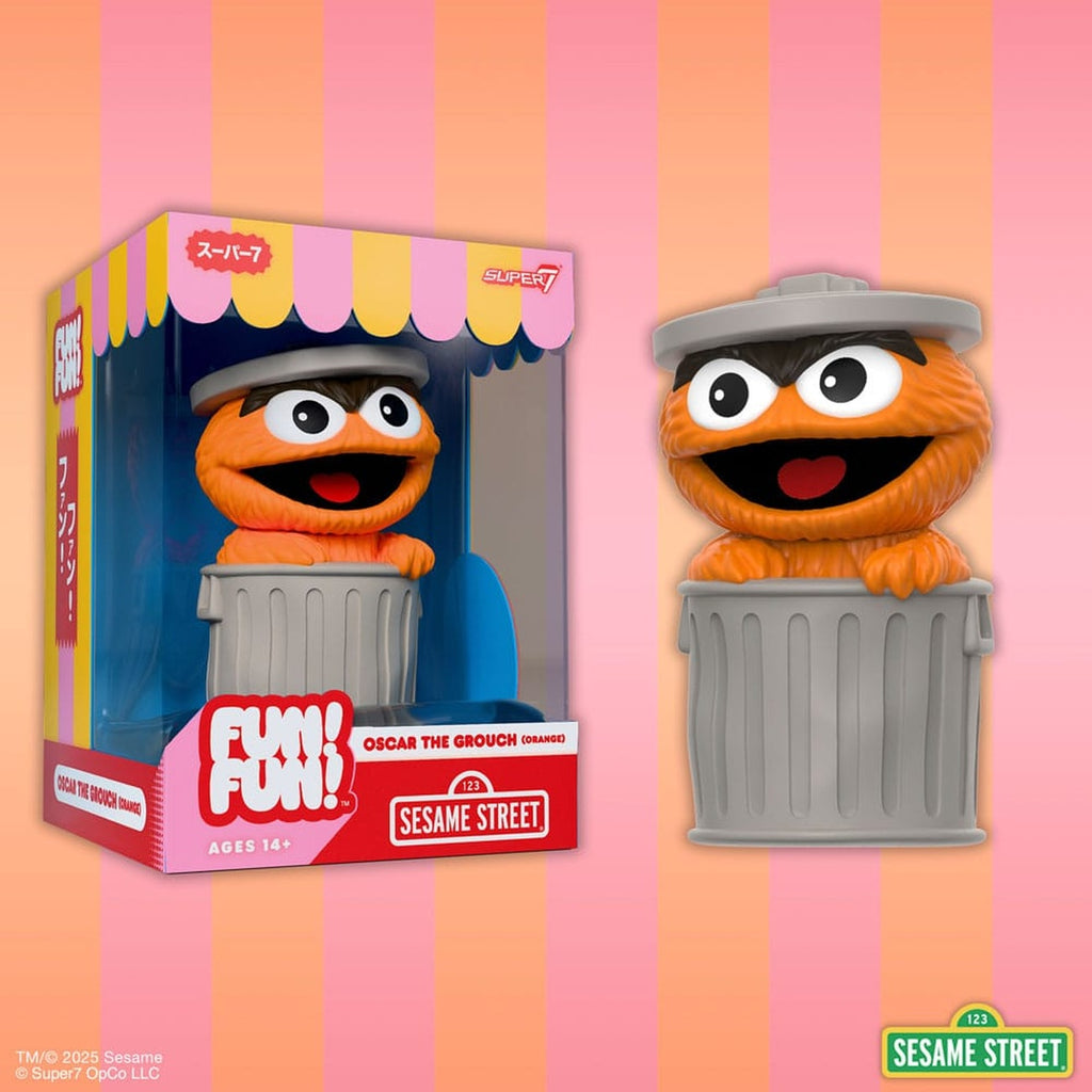 Product image Sesame Street FUN! FUN! Soft Vinyl Figure Oscar the Grouch (Orange) 13 cm