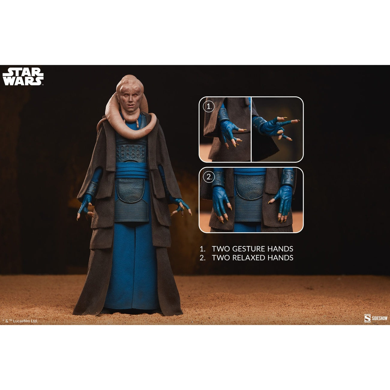 Image produit Le Retour du Jedi Figurine articulée 1/6 Bib Fortuna 32 cm