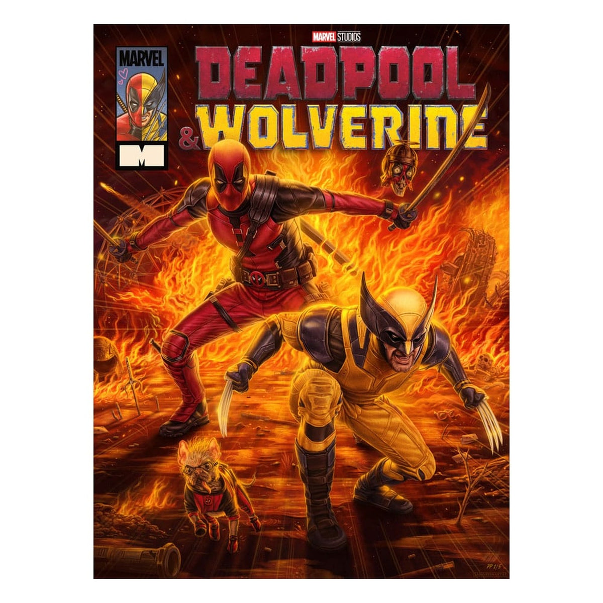 Image produit Marvel Impression d’art Deadpool & Wolverine 46 x 61 cm – non encadrée