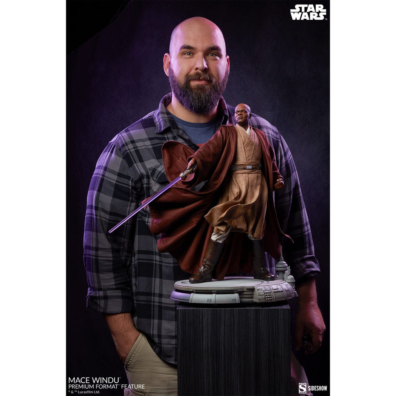 Image produit Star Wars Épisode III Figurine Premium Format Mace Windu 53 cm