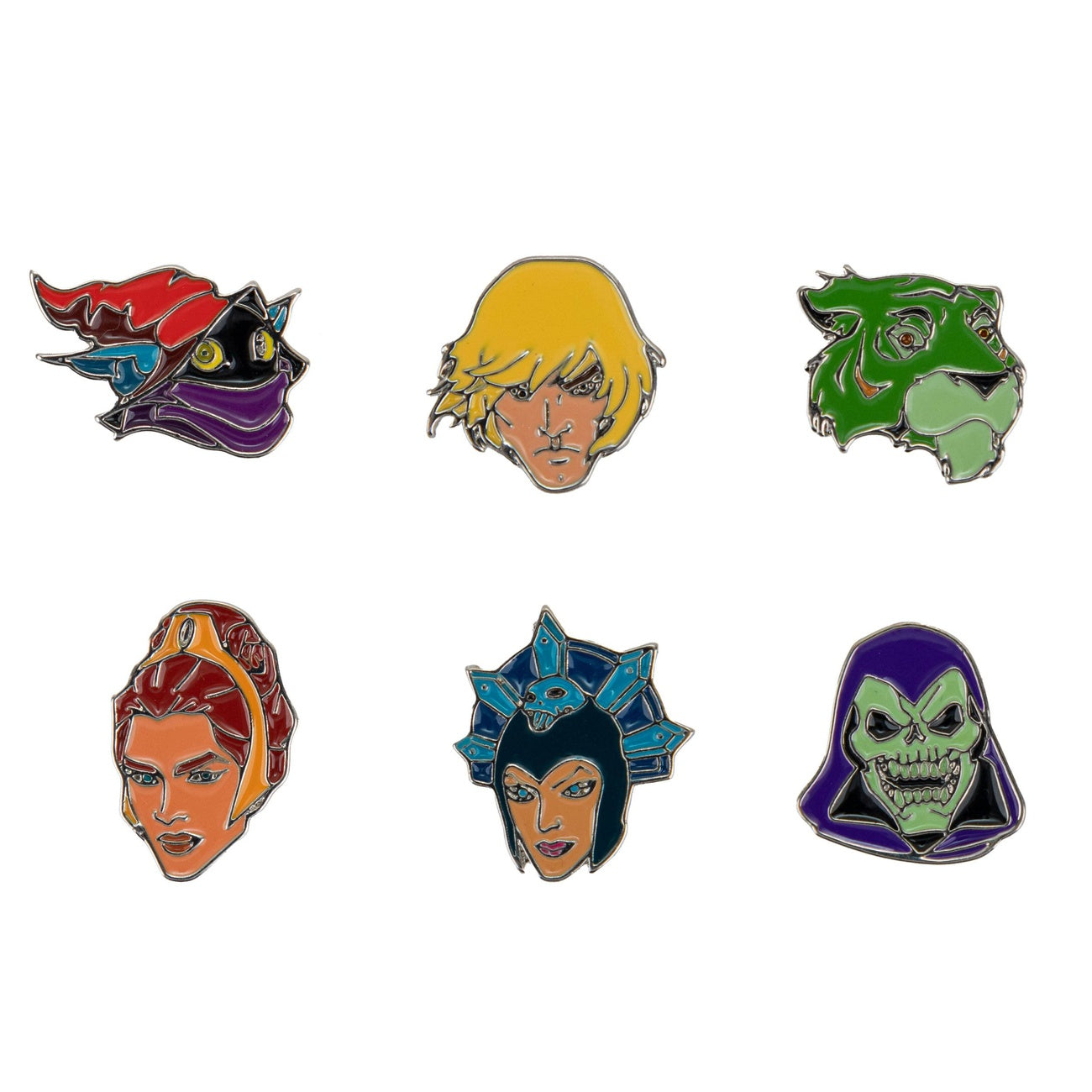 Image produit Masters of the Universe Lot de 6 badges personnages