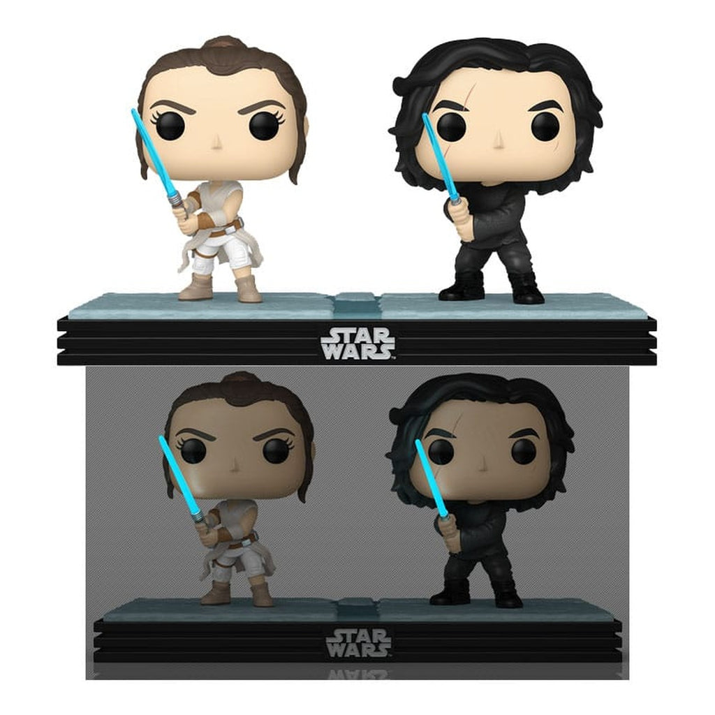 Image produit Star Wars POP! Movie Moments Lot de 2 figurines bobble-head en vinyle Kylo & Rey 9 cm