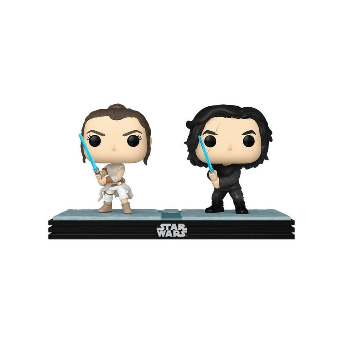 Image produit Star Wars POP! Movie Moments Lot de 2 figurines bobble-head en vinyle Kylo & Rey 9 cm