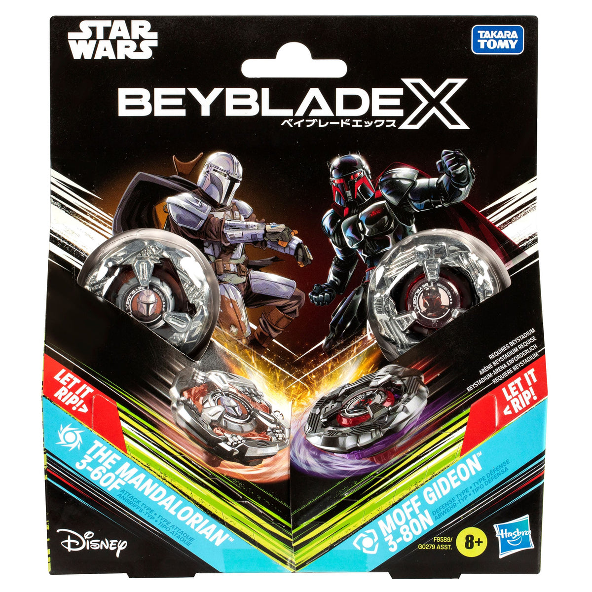 Image produit Collaboration Beyblade X et Star Wars The Mandalorian 3-60F vs. Moff Gideon 3-80N