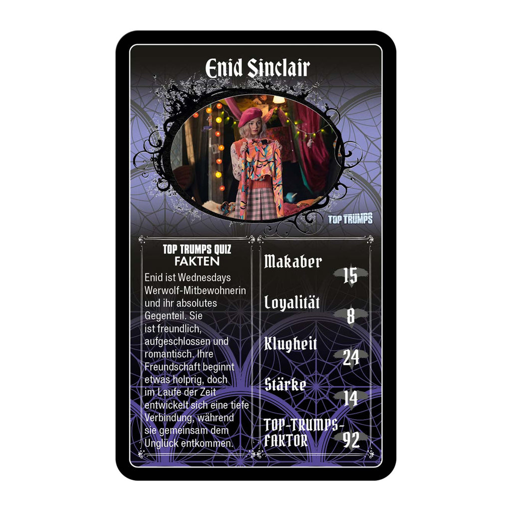 Image produit Jeu de cartes Wednesday Top Trumps *Version allemande*