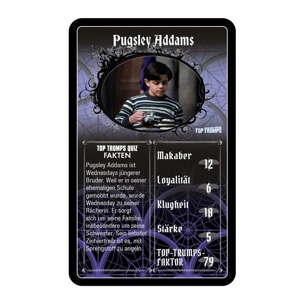 Image produit Jeu de cartes Wednesday Top Trumps *Version allemande*