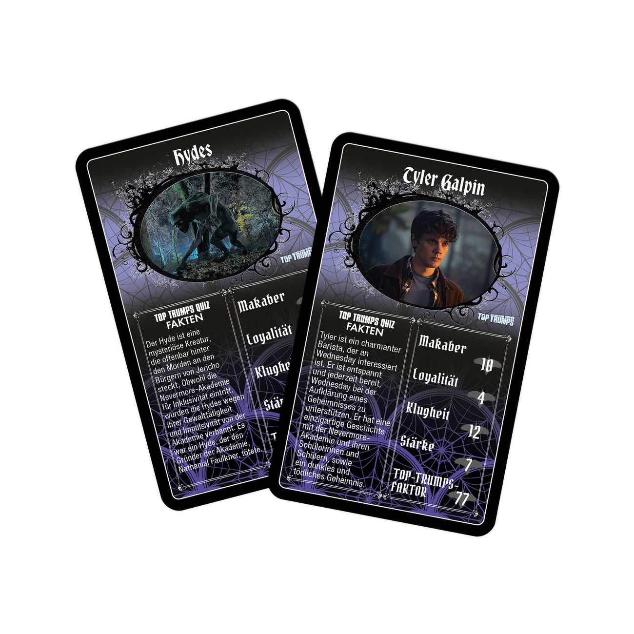 Image produit Jeu de cartes Wednesday Top Trumps *Version allemande*