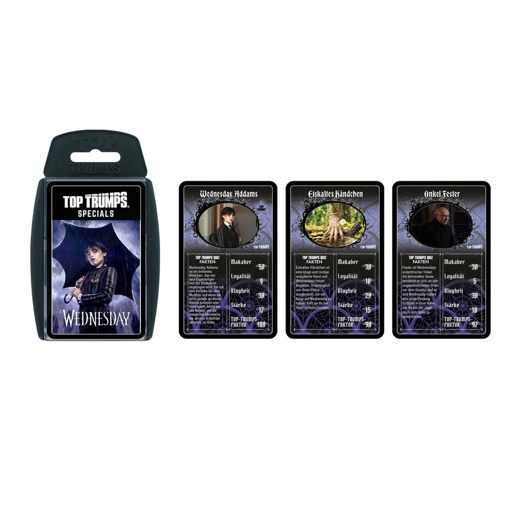 Image produit Jeu de cartes Wednesday Top Trumps *Version allemande*