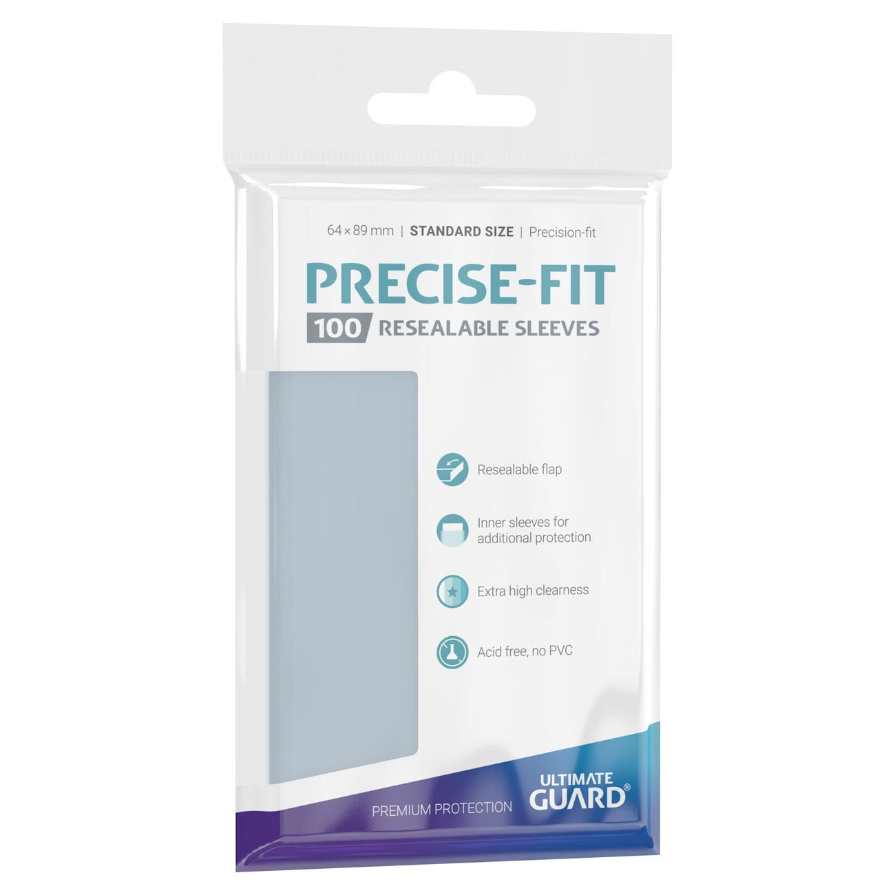 Image produit Ultimate Guard Precise-Fit Sleeves Standard Size (100) - Refermables
