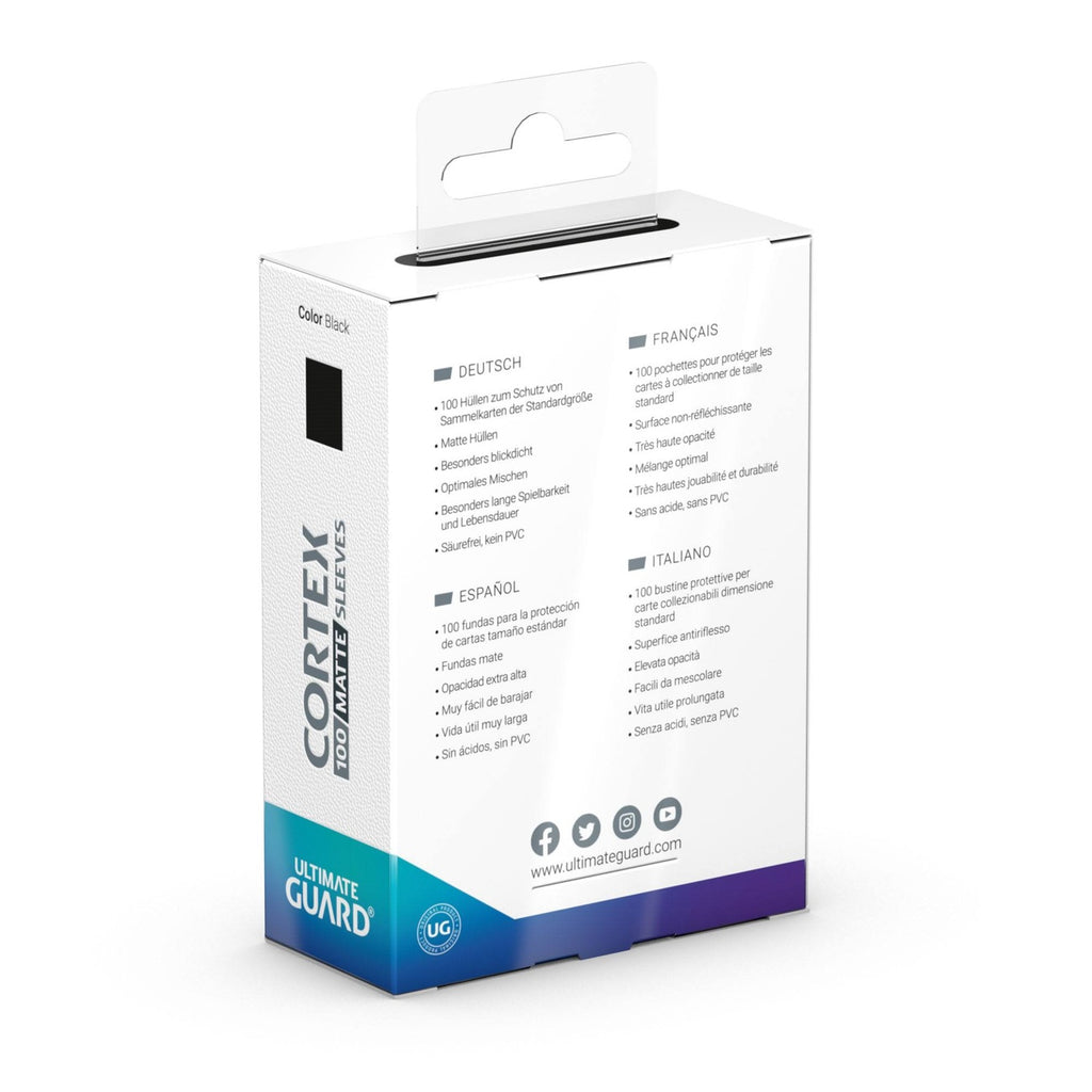 Image produit Ultimate Guard Protèges-cartes Cortex Mat Taille Standard (100) - Noir