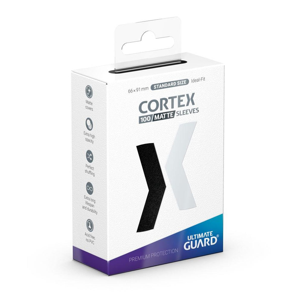 Image produit Ultimate Guard Protèges-cartes Cortex Mat Taille Standard (100) - Noir