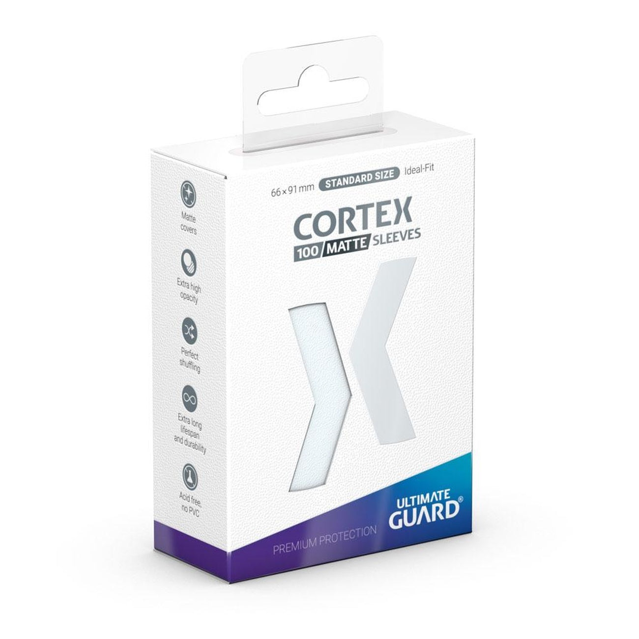 Image produit Ultimate Guard Cortex Sleeves Mat Standard Size (100) - Transparent