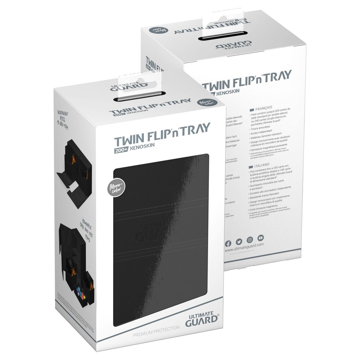 Image produit Ultimate Guard Twin Flip'n'Tray 200+ Xenoskin - Noir