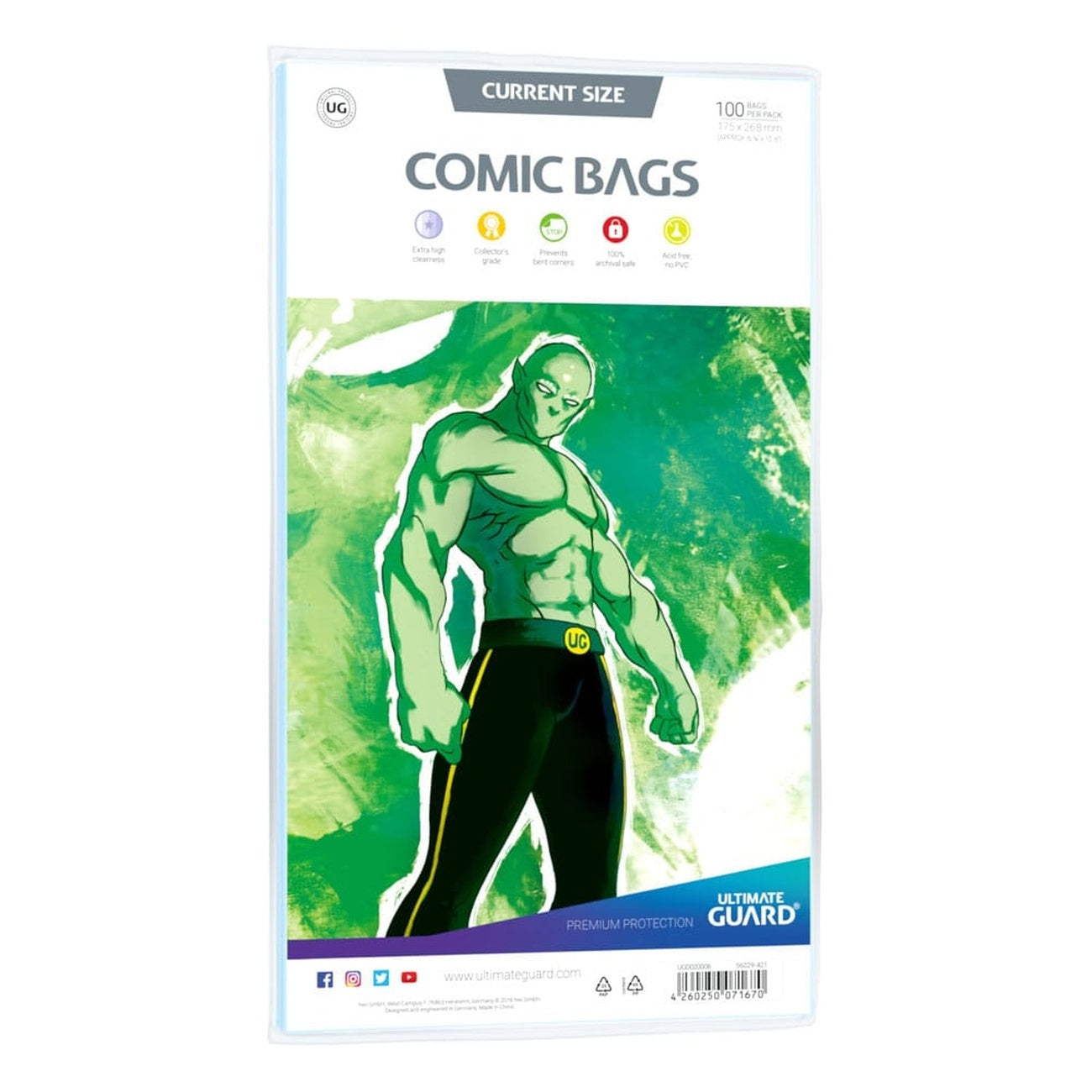 Image produit Ultimate Guard Comic Bags Standard (100) - Current Size