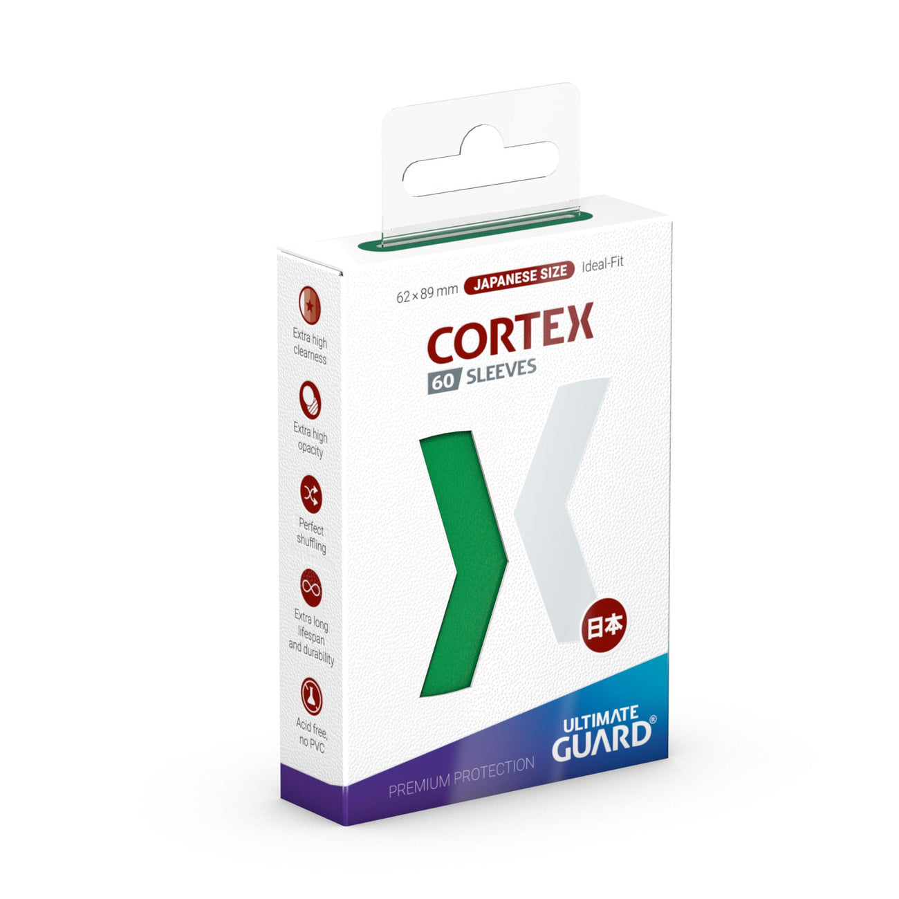 Image produit Ultimate Guard Cortex Sleeves format japonais (60) - Vert