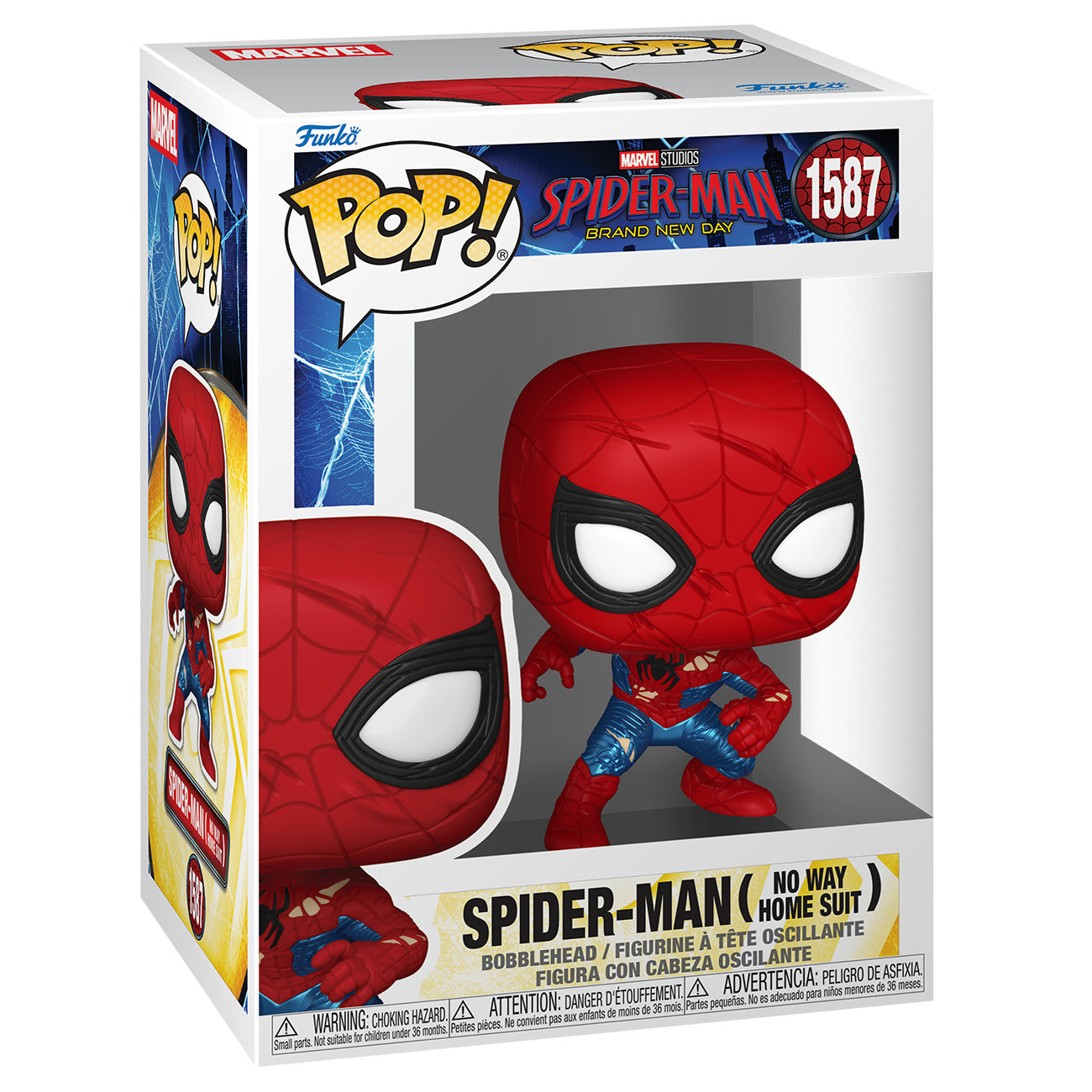 Image produit Spider-Man: Brand New Day – No Way Home Suit figurine Funko Pop à tête oscillante