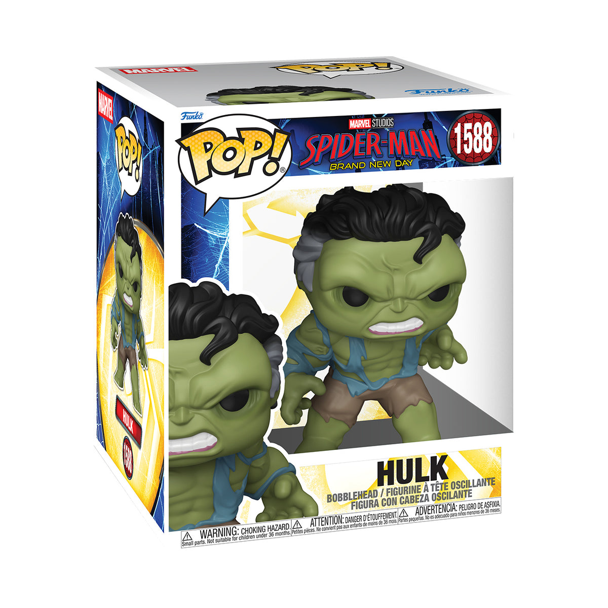 Image produit Spider-Man : Brand New Day - Figurine Funko Pop Hulk à tête branlante