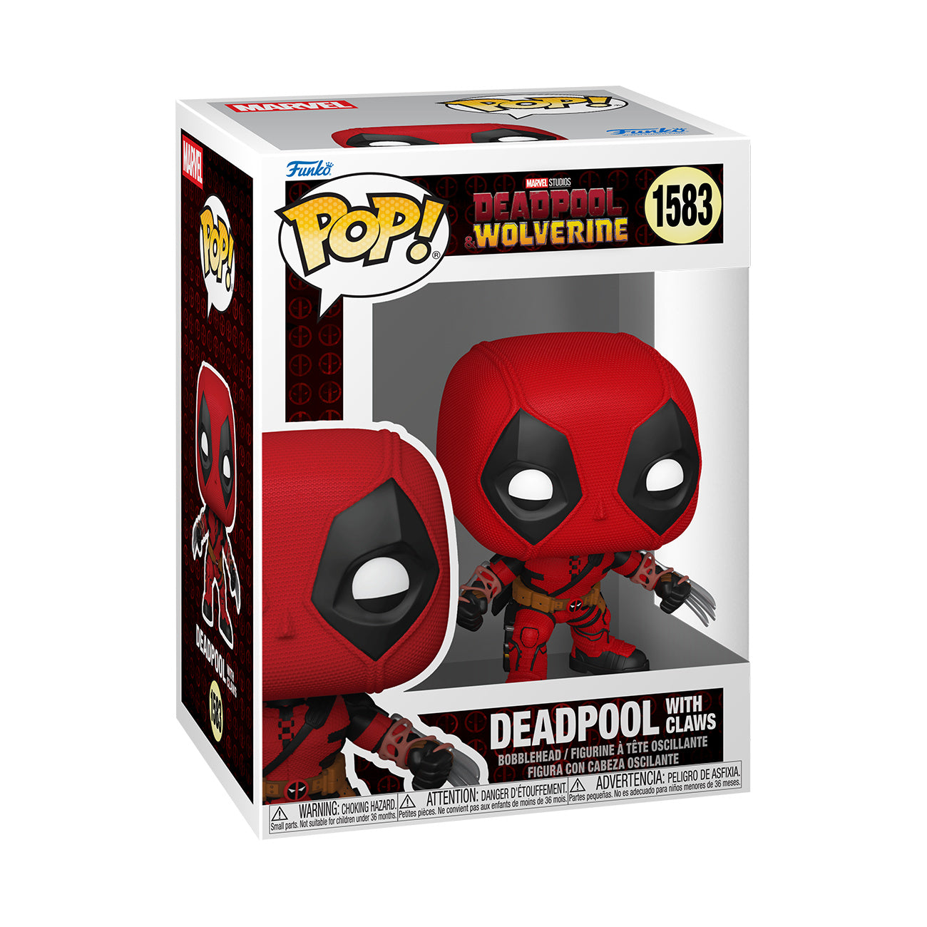Image produit Figurine Funko Pop Deadpool avec lames à tête oscillante