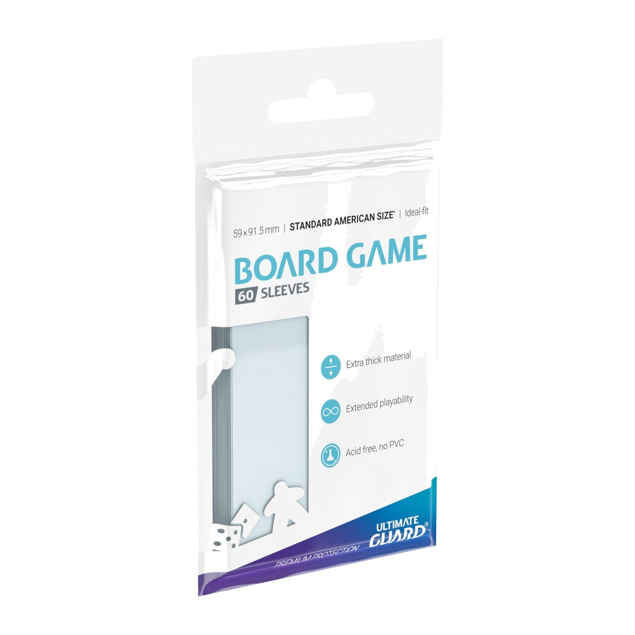 Product image Ultimate Guard Board Game Sleeves (60) - Standard American