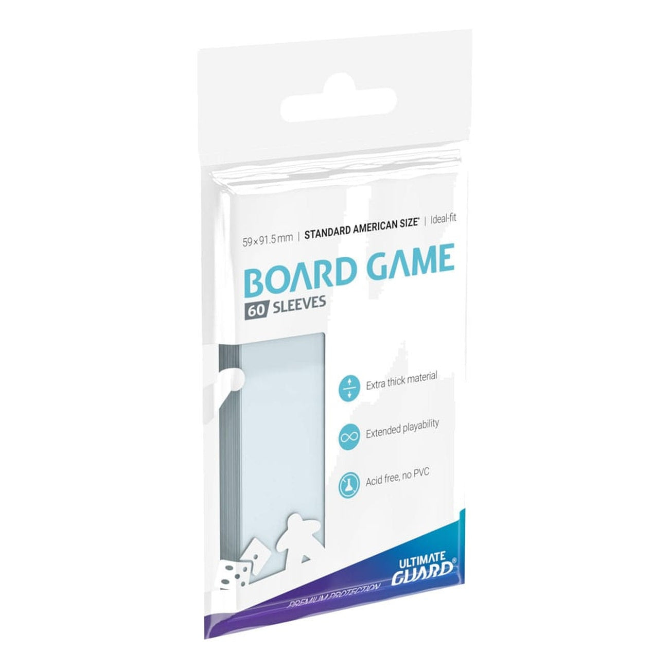 Product image Ultimate Guard Board Game Sleeves (60) - Standard American