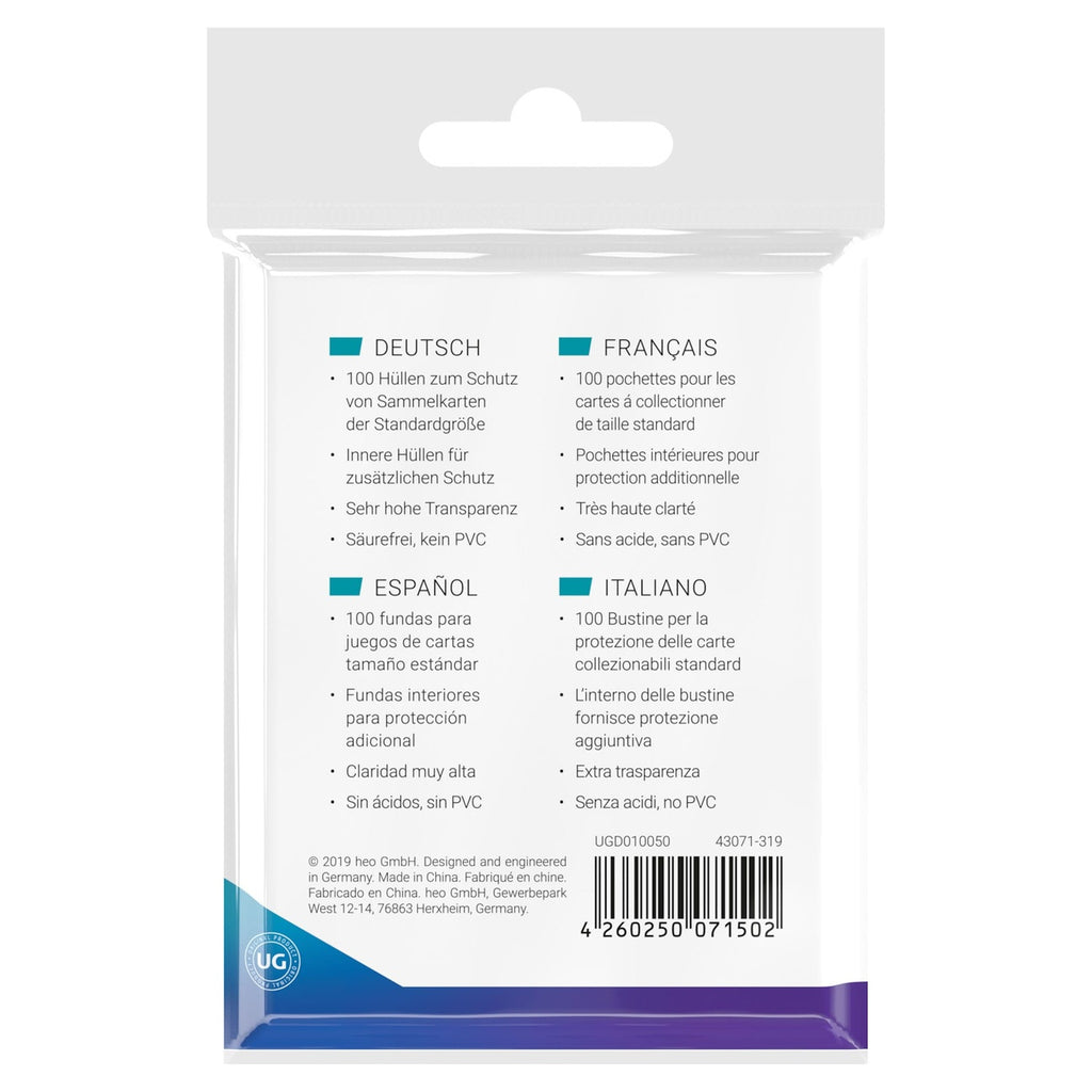 Image produit Ultimate Guard Precise-Fit Sleeves Taille Standard (100)